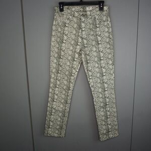 AG Adriano Goldschmied Women's Jeans The Mari High Rise Straight Snake Print 28